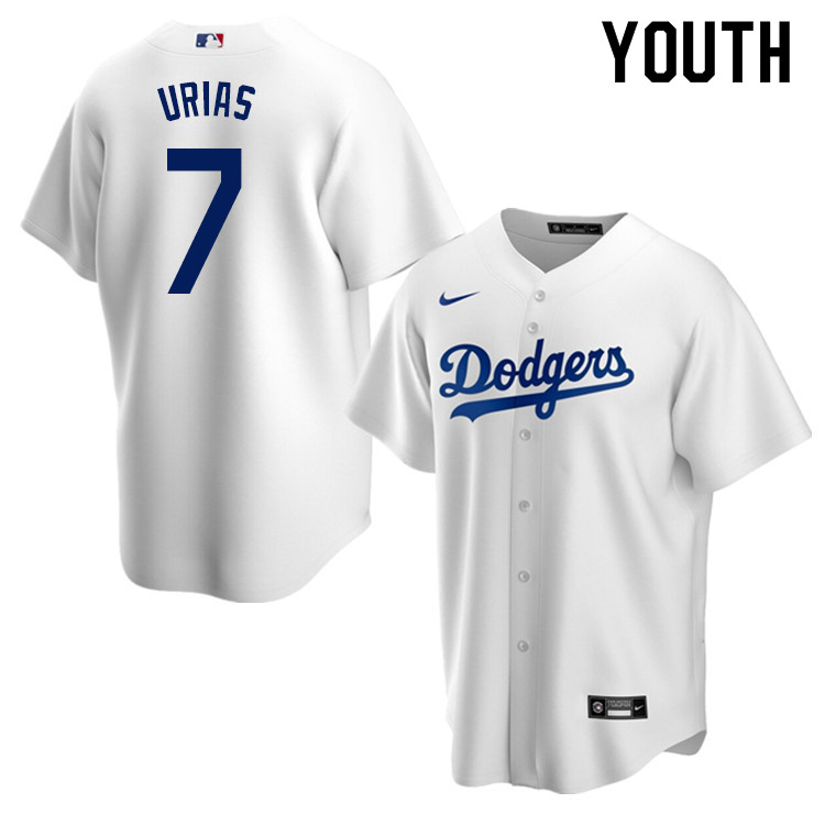 Nike Youth #7 Julio Urias Los Angeles Dodgers Baseball Jerseys Sale-White